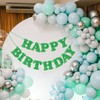 Green Glitter Happy Birthday Banner Birthday Banner Sign for Backdrop