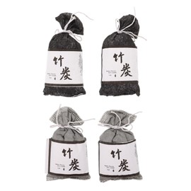 Mobestech 4pcs Closet Air Freshener Bags Activated Charcoal Deodorizer Odor Elimination for Home Car and Shoes