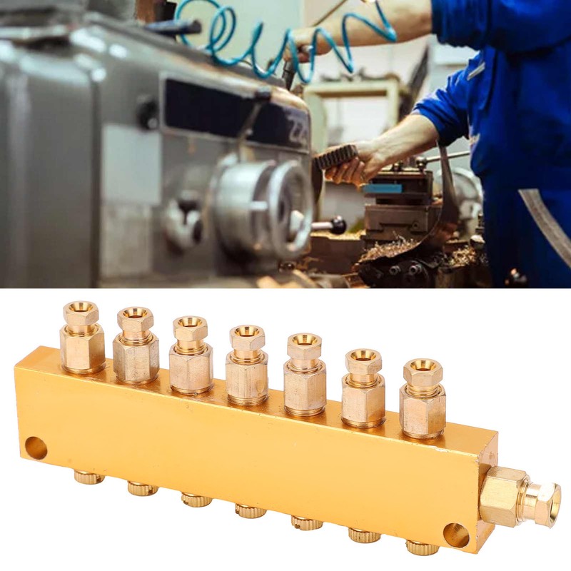 Oil Distributor Adjustable Brass Lube Piston Separator Divider Valve Lubrication