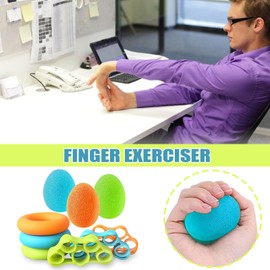 Finger Strengthener - Grip Strengthener,Grip Trainer Finger Stretcher Exerciser Hand Gripper Strength Ring Stress Ball for Musician