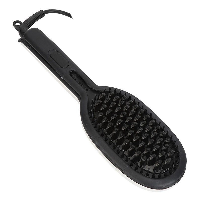 Straightening Curling Iron Brush Massage Negative Ion Automatic Heated Hair