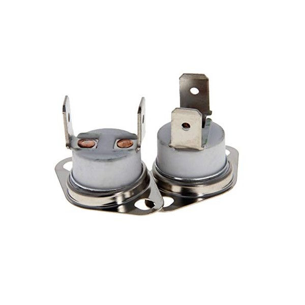 Fielect 2Pcs KSD301 Thermostat 130°C/266°F Normally Closed N.C Adjust Snap