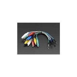 Adafruit Accessories Adafruit Accessories Small Alligator Clip to Male Jumper Wire Bundle - 12 Pieces