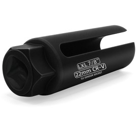 Oxygen Sensor Socket, 7/8” (22mm) O2 Sensor Removal Tool with Side Wire Cutout, 1/2” Drive 6-Point Wrench for Easy Installation and Removal