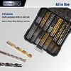 PLATINUMEDGE 140PC Multi-Purpose Drill Bits Set, 88PC Titanium Twist Drill