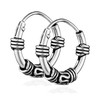 NKlaus Pair of 925 Sterling Silver Celtic Gothic Creole Earrings