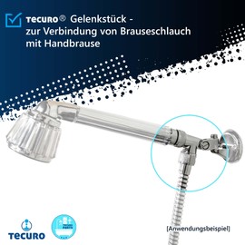Tecuro Joint Shower Pole and Hose Connector Piece Heavy Weight Shank