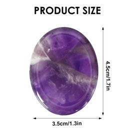Amethyst Crystals Stones, Natural Polished Crystals, Thumb Stone Amethyst, Crystal Worry Stones, Oval Pocket Stone, Worry Stone, Perfect Gift for Others
