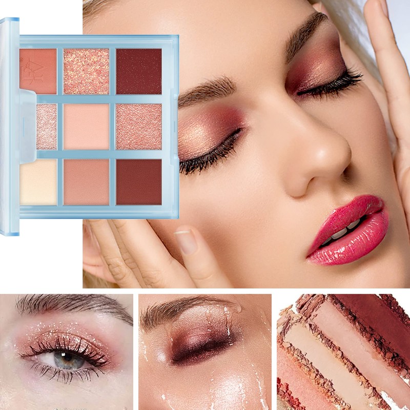 FV Eyeshadow Palette, Ultra-Blendable, Velvet Texture, 9 Rich Colours with