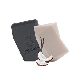 Shower Chunks 2-in-1: Solid shampoo and shower gel in one. Plastic free and vegan. Including a smart tin. Shower chunks coconut