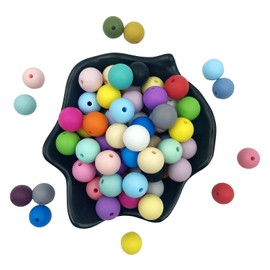 DIY Slicone Round Beads 12mm 150pc Mix Color Jewerly Making Accessories