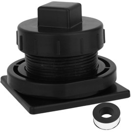 Stock Tank Drain Plug with Tape, Plastic Leak-Proof Stock Tank Plug Replacement Parts Fit for Rubbermaid 50/70/100/150/300 Gallon Commercial Tanks Accessories