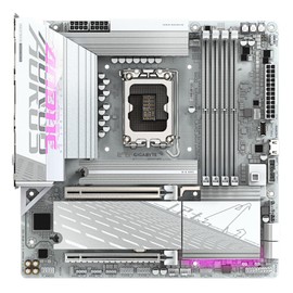 GIGABYTE B860M AORUS Elite WIFI6E ICE Intel Core Ultra (Series 2) LGA 1851 Motherboard, mATX, DDR5, 3X M.2, PCIe 5.0, USB-C, WIFI6E, 2.5GbE LAN, EZ-Latch