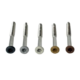 Ceta Decking Screw with Painted Head for Composite Flooring Colour Coded Screw Coloured Screw 4.2 x 55 mm Stainless Steel Color Coded Screw 5 Colors Pack of 50 (Black (RAL9005))