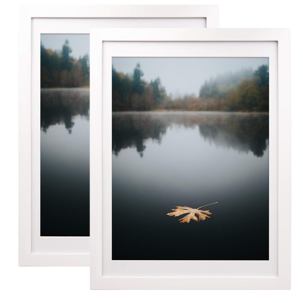 Egofine 12x16 Picture Frames White Set of 2 - Solid