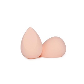 Baluue 2pcs Heart Shape Cosmetic Sponges for Wet and Dry Makeup Flocking Beauty Eggs for Foundation Powder and Concealer Application