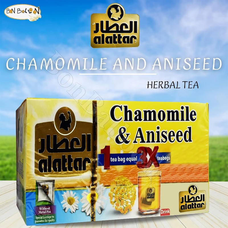 Egyptian Dried Premium AlAttar Chamomile & Anise Tea (20 Tea