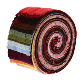 OHPHCALL 26pcs DIY Craft Fabric Strips Roll Bundles Patchwork Material for Sewing Quilting Creative Projects Assorted Patterns for Handmade Crafts