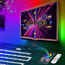 DANCRA LED TV Backlight, 3 m LED Strip Monitor, 27 Inch TV, 40 to 50 Inches, App Control, USB RGB LED Strip for TV, PC Screen, Bedroom, Playroom