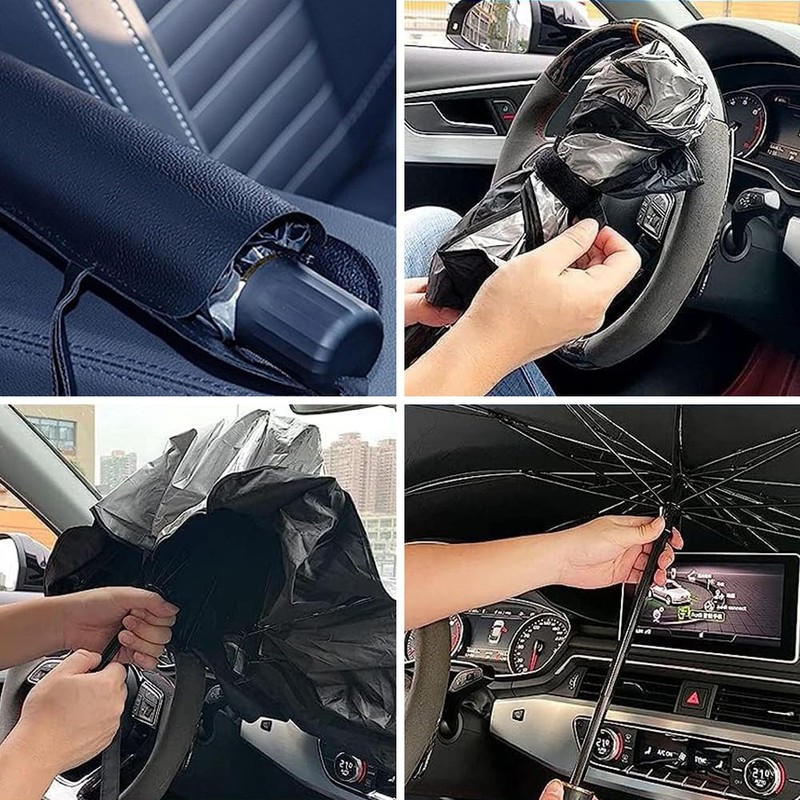 Car Parasol, Foldable Car Sun Shade, 130 x 65 cm,