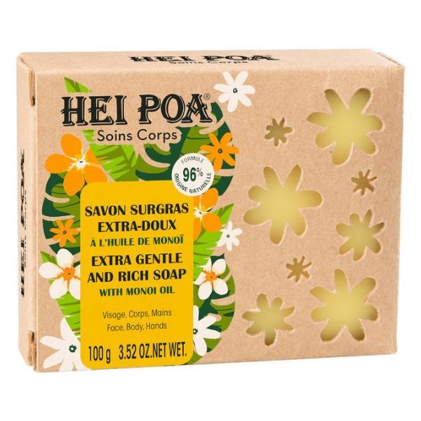 Hei Poa Extra Gentle and Rich Soap Face-Body-Hair 100 g