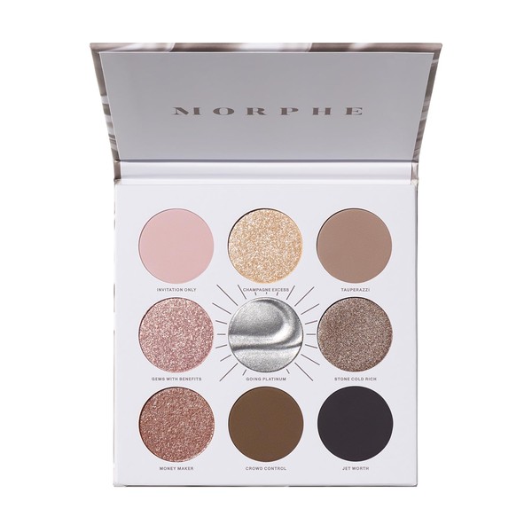 Morphe Rich & Foiled Artistry Palette - Foil-Effect Smokey Eyeshadow