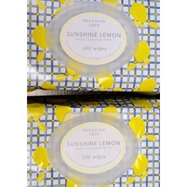 Beekman 1802 Facial Cleansing Wipes Sunshine Lemon Supersize 100 Count x 2 New