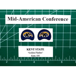Kent State Golden Flashes *DIECUT DECALS* for Football Gumball Helmets MAC Div1