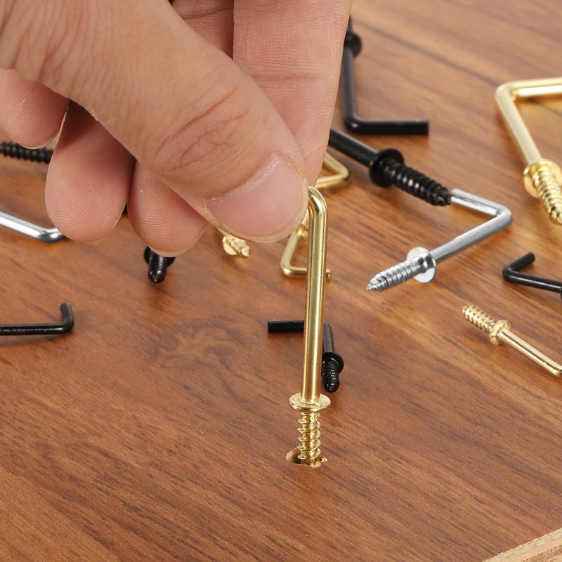 uxcell 50 Pcs L Shape Hooks, 5/8 Inch Right Angle