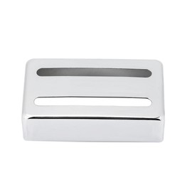 Guitar Pickup Cover, Two Slot Metal Guitar Humbucker Pickup Covers for Electric Guitars Accessory (Silver)
