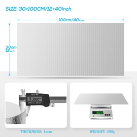 FLASLD Aluminized Heat Shield Thermal Barrier Adhesive Backed Heat Sleeve Up To 2000 Degrees Fahrenheit (12' X 40') | FLASLD