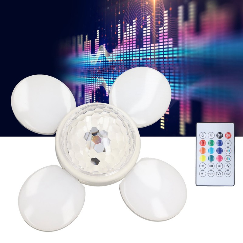 LED Bluetooth Light 48W 85‑265V E27 Ceiling Lamp RGBW Remote