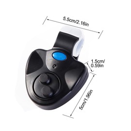 MiOYOOW Fishing Bite Alarm, Electronic Night Fishing LED Rods Night Light Bite Alarm Clip, Display Clip on Fishing Rod Bait for Outdoor Fishing