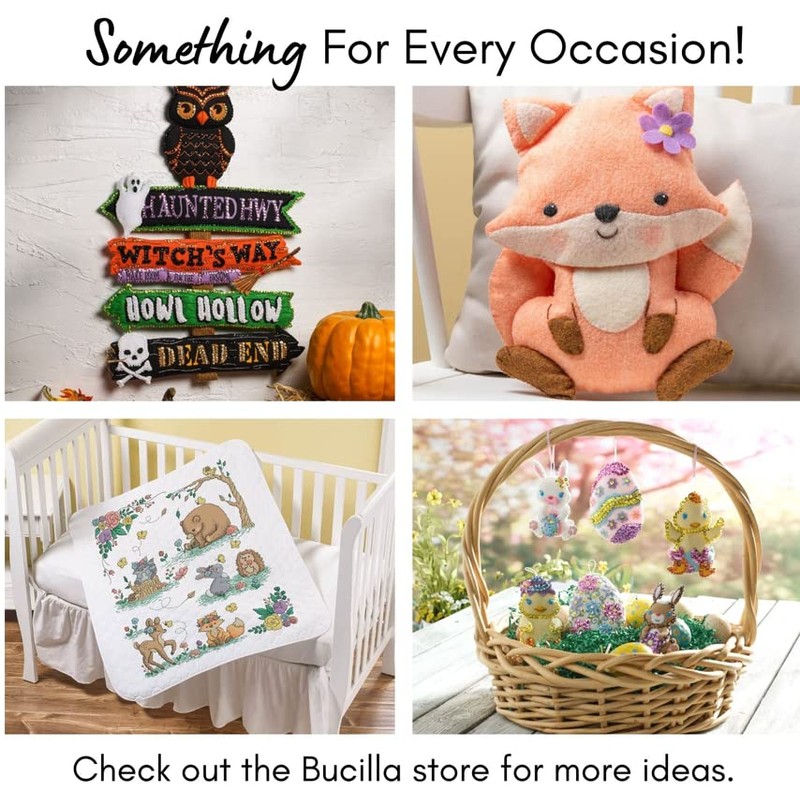 Bucilla Felt Ornaments Applique Kit Set of 6-Christmas to The