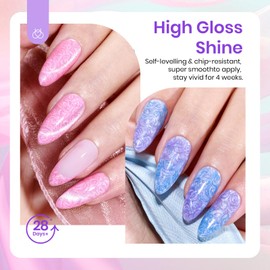 Beetles Cat Eye Gel Nail Polish - 6 Colors Summer Shimmer Pearl Cat Eye Nail Polish Set with Magnet Rainbow Mermaid Swirl Shell Thread Yellow Pink Blue Purple Green DIY Manicure Gifts for Women