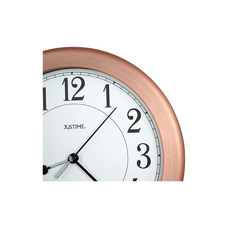 JUSTIME 8.5 inch Water Resistant Wall Clock for Wall Decorative