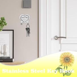 Key Holder for Wall Decorative, Wall Mounted Key Rack, Adhesive Stainless Steel Key Hooks, Key Organizer for Wall Mount, Key Hanger for Entryway, Front Door, Hallway, Kitchen, and Office - FGA103