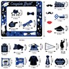 Hying 22pcs 2025 Graduation Photo Booth Props Blue Class of