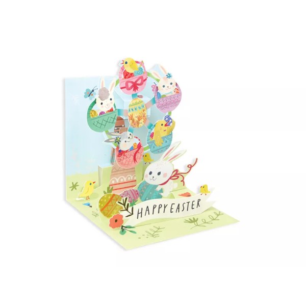 Up with Paper Pop Up Greeting Card - Easter Ferris