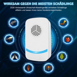 Bugshield - Spina antiacaro a ultrasuoni 2026, ad alte prestazioni, riduce efficacemente gli acari, per camera da letto e soggiorno, contro gli acari (2)
