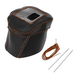 VekAuto 1 Set Gear Shift Knob Cover for Nissan Rogue 2021-2024 Anti-Slip Faux Leather Black Brown Stick Shifting Handle Protector