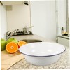 Gogogmee Enamel Footbath Foot Soaking Basin Camping Basin Enamel Bowl