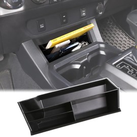 Aunginsy Center Console Storage Box Compatible with Toyota Tacoma 2016-2023 Car Front Gear Shift Side Organizer Tray Container Insert Groove ABS Interior Accessories, Not Fit Wireless Charger Version
