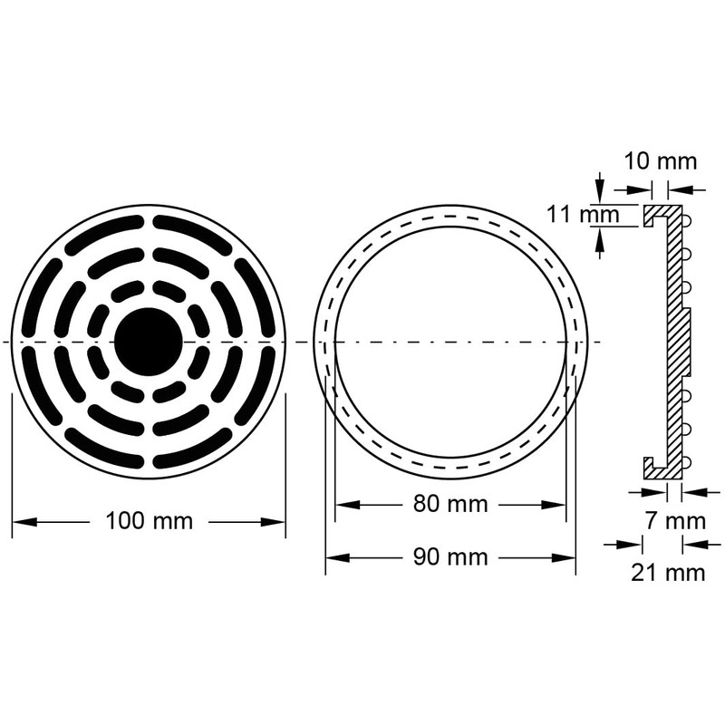 KS Tools 160.0490 Rubber Plate 14 for Ravaglioli Lifts Diameter