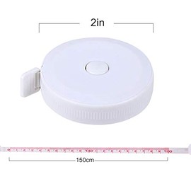 Paquete de 12 cintas métricas suaves retráctiles – Cinta métrica para medir el cuerpo, cinta métrica de doble escala, cinta métrica suave para costura