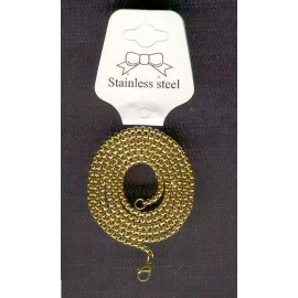 @ One Gold Stainless Steel Chains 24 inch long 2mm chain