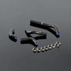 G-PLUS (Black) Silicone Radiator Coolant Tube Kit Clamps, Compatible with