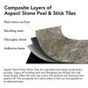 Aspect Peel and Stick Stone Overlay Kitchen Backsplash - Medley