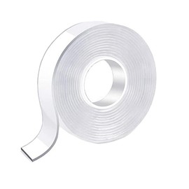 Chocaco Double Sided Tape Heavy Duty, Multipurpose Removable Mounting Adhesive Grip Tape,Wall Tape Transparent Tape Poster Carpet Tape for Paste Items (10ft x 0.5in)