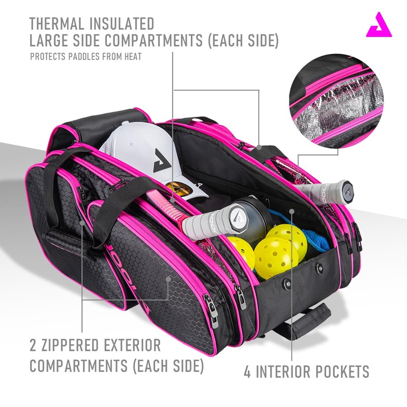 JOOLA Sport Bag, Black/Pink